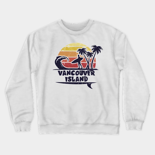 Vancouver Island surfing. Perfect present for mom mother dad father friend him or her Crewneck Sweatshirt by SerenityByAlex